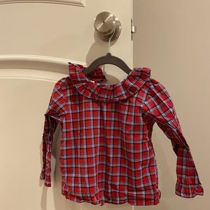 La coqueta Shirt — red and blue plaid shirt